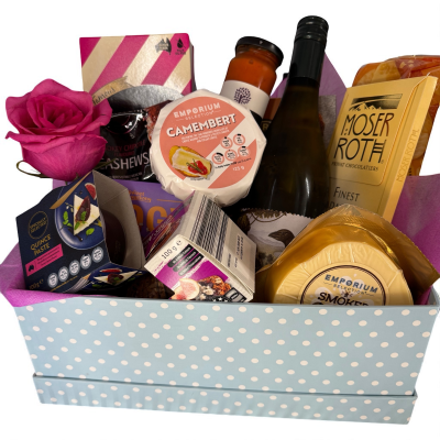 Hamper  Sweet and Savoury - Scrummy Gourmet Hampers.  Perfect for sending when you cant be there to celebrate that important occasion.  Add a wine and/or a champagne to create that Special Gift...